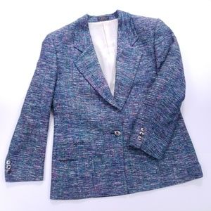 Vintage Redwood Ross Size 8 Colorful Tweed Blazer